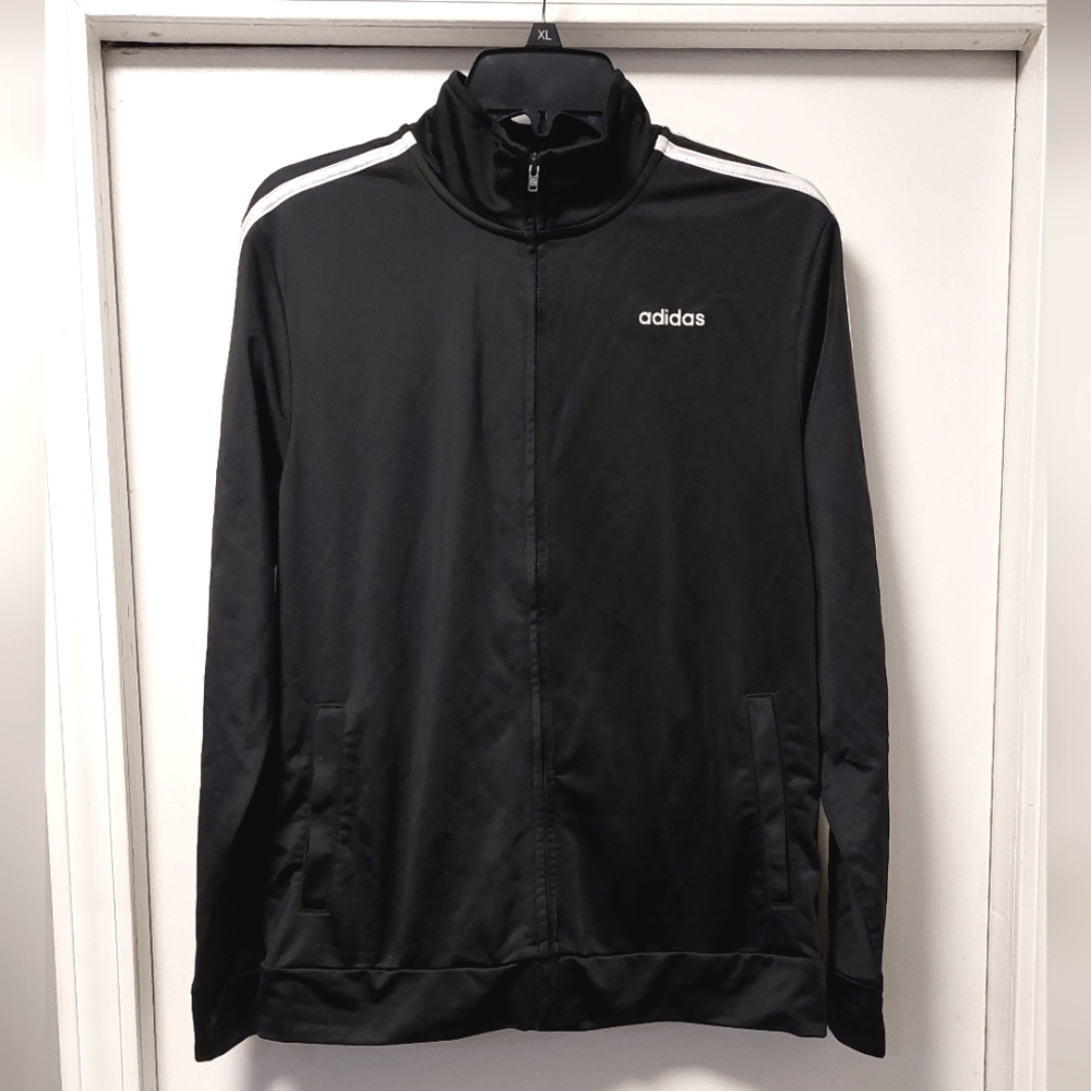 ADIDAS Black Full Zip Track Jacket XL(18/20)
